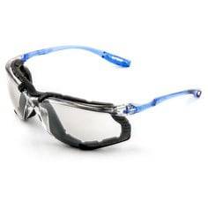 3M Virtua safety glasses with foam gasket, mirror anti-fog lenses, designed for indoor and outdoor use, protective eyewear.