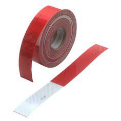 3M Diamond Grade 983-32 kiss-cut red and white truck conspicuity safety tape, 2-inch wide, 50 yards long.