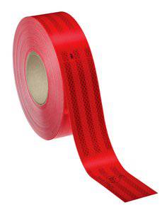 Red 3M Diamond Grade 983-72 safety tape with edge sealing, 2-inch x 50 yards, used for high-visibility conspicuity markings.