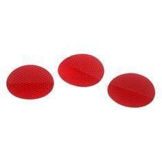 3M Diamond Grade 989-72-3-RED safety reflectors, 3-inch diameter, in a pack of 50, used for safety tapes and visibility.