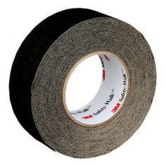 3M Safety-Walk F-610-BLK-2X60-2 slip-resistant black safety tape on a surface, 2-inch by 60 feet, for improved traction.