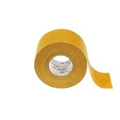 3M Safety-Walk F-630-B-SYL slip-resistant safety tape in safety yellow, 4 inch by 60 feet, for improved traction on surfaces.