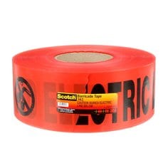 3M Scotch 302 - Buried Barricade Tape Red "Caution Buried Electric Line" (3 Inch x 1000 ft) 7000031679 - eGrimesDirect
