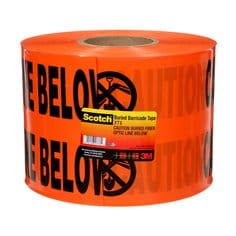 3M Scotch 371 - Buried Barricade Tape Orange "Caution Buried Fibre Optic Line Below" (6 Inch x 1000 ft) 7000133189 - eGrimesDirect