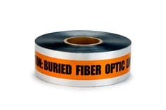 3M Scotch 407 - Detectable Buried Barricade Tape Orange "Caution Buried Fibre Optic Line Below" (6 Inch x 1000 ft) 7000133191 - eGrimesDirect