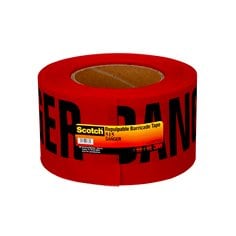 3M Scotch 515 - Barricade Tape Red "Danger" (3 Inch x 150 ft) 7000133198 - eGrimesDirect