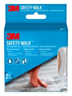 3M Safety-Walk 220C-R2X180 - Slip Resistant Tape Wet Environment Indoor Clear (2 Inch x 15 ft) 7100173139 - eGrimesDirect