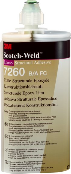3M Scotch-Weld 7260B/A FC-400ML - Epoxy Adhesive 7260FC B/A Part Kit - 15.5 fl. Oz (400 ml) 7000033763