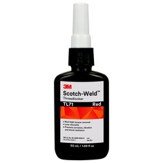 3M Scotch-Weld TL71-50ML - Threadlocker Tl71 in Red - 1.69 fl. Oz (50 ml) Bottle 7100039231 - eGrimesDirect