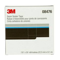 3M 08476 Seam Sealer Tape, 7/8 inch wide, 30 ft length, flexible adhesive tape for sealing and waterproofing applications.