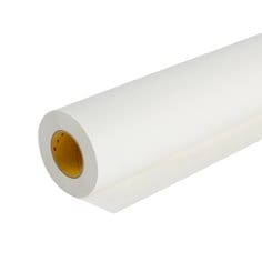 3M white vinyl sheet label material 7045, 27x38 inches, shown in a clean, flat sheet for industrial and labeling uses.