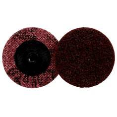3M Scotch-Brite SB13254 Socatt surface conditioning non-woven quick change disc, 2-inch size, medium grit for surface finishing.