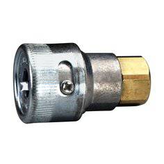 3M W-3185-2 socket with 1/4 inch body and FPT Schrader connector, designed for use with various tools and fittings.