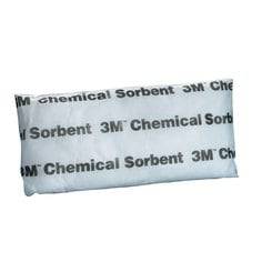 3M P-300 chemical sorbent pillows, 16-pack, durable absorbent pillows for chemical spill cleanup, in sealed packaging.