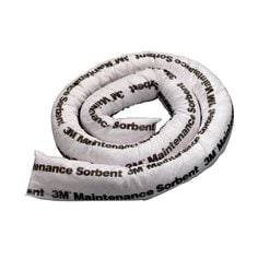 3M Maintenance Sorbent Mini-Boom 6-pack, absorbent spill control booms for industrial cleaning and environmental protection.