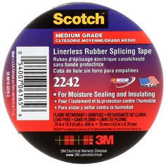 3M Scotch 2242-3/4X15 - Commercial Grade Linerless Rubber Splicing Tape 2242 Black 30 mil (3/4 Inch x 15 ft) 7000058491 - eGrimesDirect