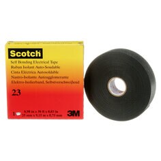 3M Scotch 23-3/4X30 - Rubber Splicing Tape 23 Black with Liner 30 mil (3/4 Inch x 30 ft) 7000007286 - eGrimesDirect