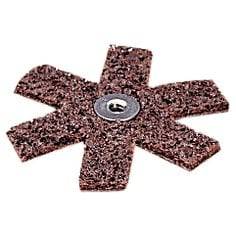 3M Scotch-Brite SB13370 Star A CRS LS non-woven abrasive pad, 1.5-inch diameter for surface cleaning and finishing.