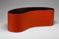 3M AB19581 6-inch x 264-inch ceramic alumina sanding belt with 180 grit, flexible polyester backing for stroke sanding applications.