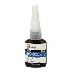 3M Scotch-Weld TL42 blue threadlocker in a 10ml bottle, ideal for preventing threaded fastener loosening and corrosion.