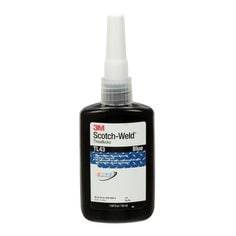 3M Scotch-Weld TL43-50 blue threadlocker in a 1.69 fl oz (50 ml) bottle, used for secure fastening of threaded components.