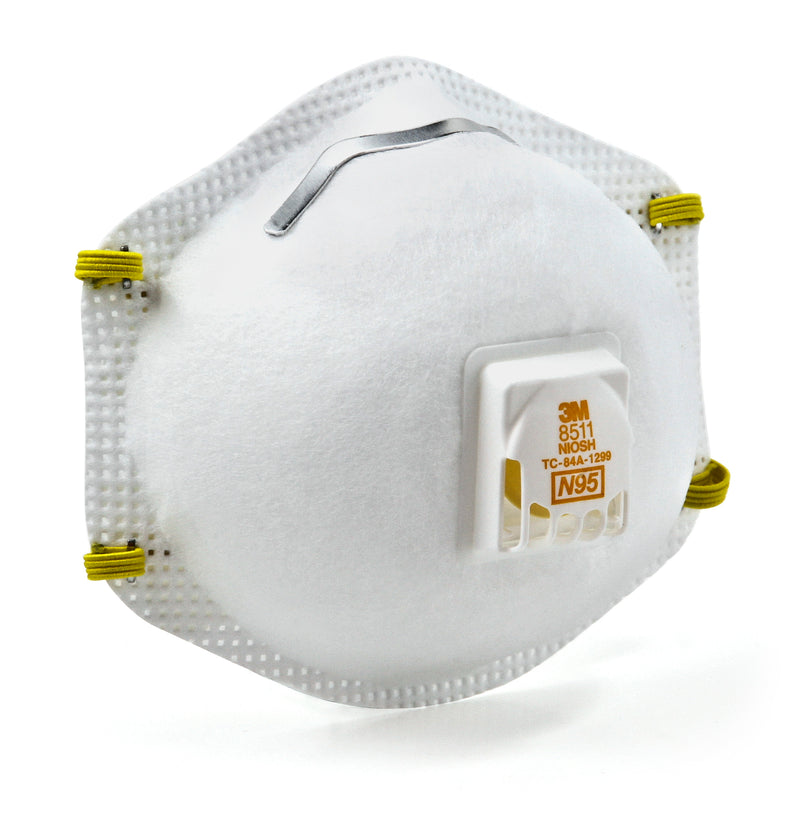 3M™ 8511 N95 Particulate Respirator Masks with Cool Flow™ Valve – NIOSH Approved – Case of 80 – MFG