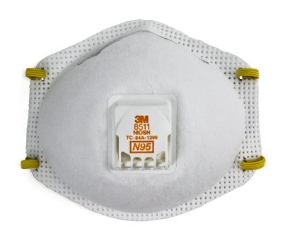 3M™ 8511 N95 Particulate Respirator Masks with Cool Flow™ Valve – NIOSH Approved – Case of 80 – MFG# 7000002056 - eGrimesDirect
