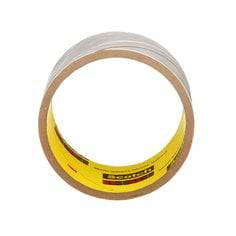 3M 465 Adhesive Transfer Tape 2 mil clear tape 1/2 inch by 60 yards, shown rolled with applied adhesive surface visible.