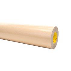 3M 9485PC clear adhesive transfer tape roll, 5 mil thickness, 24-inch width, 60 yards length, ideal for bonding applications.