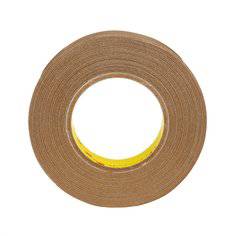 3M 950-1X60 adhesive transfer tape roll, clear 5 mil, 1 inch wide, 60 yards length, shown on a plain background.