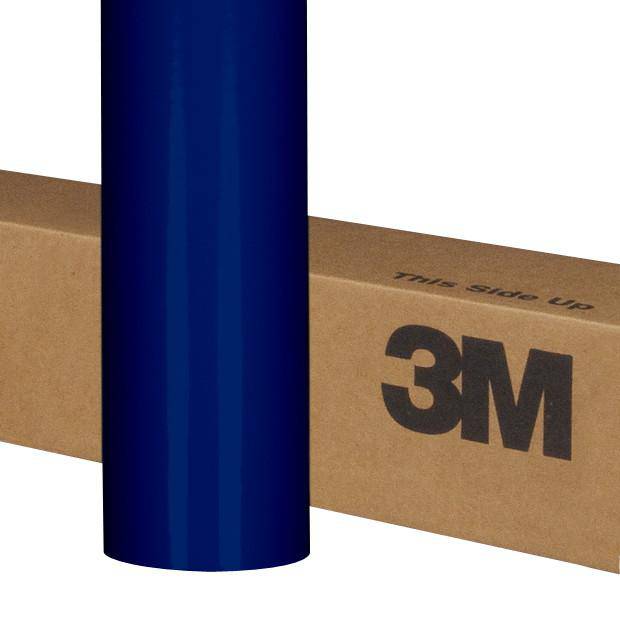3M Envision 3730-137L translucent graphic film in European Blue, 48-inch by 50-yard roll, with a smooth, translucent surface.
