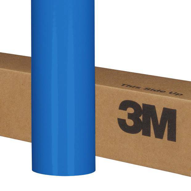 3M Scotchcal 3630-147 translucent graphic film in Light European Blue, 48-inch by 50-yard roll, ideal for graphic applications.