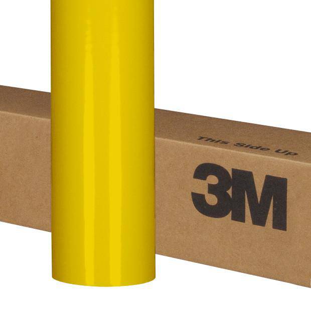 Translucent graphic film by 3M Scotchcal 3630-75 in marigold color, 48-inch width, 50 yards length for versatile signage.
