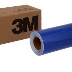 3M Scotchcal 3630-8779 translucent graphic film in blue, 48-inch by 50-yard roll, suitable for signage and decorative projects.