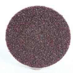 3M AB11416 1-inch Quickchange Roloc TR Cloth Disc with 80 Grit aluminum oxide for grinding and surface preparation.