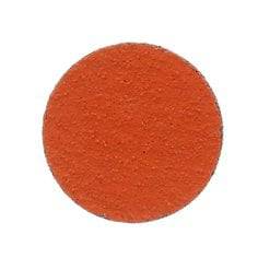 3M AB14660 1-1/2 inch orange Roloc TR cloth disc with 80 grit ceramic alumina for grinding and surface prep.
