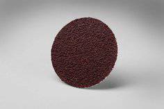 3M AB22409 1-1/2 inch white Roloc TR cloth disc with 120 grit aluminum oxide for quickchange surface grinding.