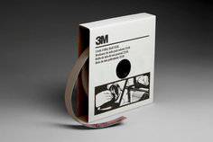 3M AB05005 aluminum oxide utility cloth roll with 1-inch width and 50 yards length, J-weight, 220 grit abrasive material.