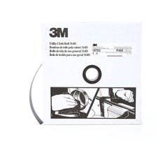 3M AB19783 aluminum oxide utility cloth roll, 1 inch by 50 yards, 400 grit, J-weight, ideal for sanding and surface preparation.