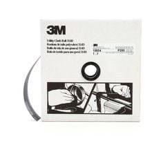 3M AB19804 1-1/2 inch x 50 yard aluminum oxide utility cloth roll with 280 grit for sanding and surface prep.