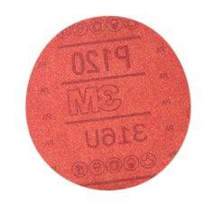 3M 01300 5-inch aluminum oxide 120 grit non-vacuum Velcro disc for sanding and grinding applications.