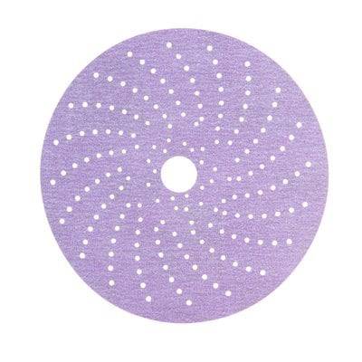 3M 31482 Velcro Paper Disc with ceramic alumina 240 grit, 6-inch diameter, multihole design for sanding and grinding.