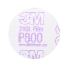 3M 00910 3-inch aluminum oxide non-vacuum finishing Velcro film disc with 800 grit for sanding and surface finishing.