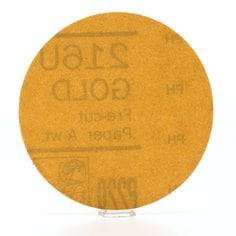 3M non-vacuum gold aluminum oxide 220 grit Velcro paper disc, 3-inch size, ideal for sanding and surface finishing.