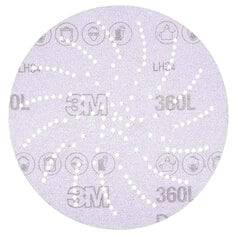 3M AB20891-1 3-inch vacuum multihole aluminum oxide 600 grit film Velcro disc for sanding and polishing.