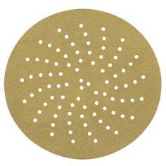 3M AB55502 5-inch vacuum multihole Velcro paper disc with aluminum oxide, 240 grit for sanding and surface finishing.