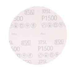 3M 6-inch aluminum oxide 1500 grit Velcro film disc for sanding and polishing on various surfaces.