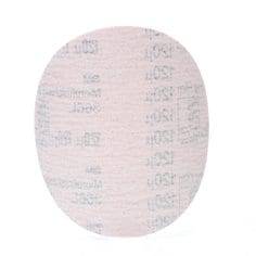 3M 5-inch aluminum oxide 120 grit Velcro disc for sanding and grinding, non-vacuum, durable film surface.