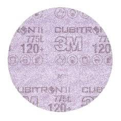 3M Cubitron ceramic alumina 5-inch Velcro disc, non-vacuum, 120+ grit, ideal for grinding and finishing applications.
