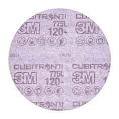 3M Cubitron AB86821 - 6 Inch x Non-Vacuum 775L Ceramic Alumina 120+ Grit Film Velcro Disc 7100046328 - eGrimesDirect